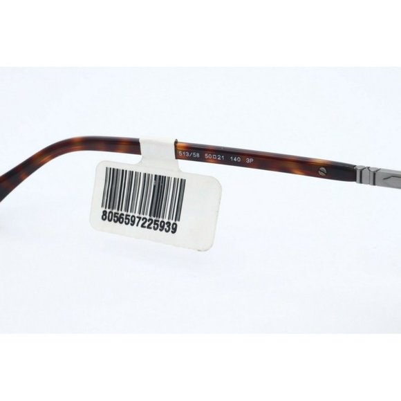 New Authentic Persol 2475S 513/58 Tortoise Square Sunglasses Gray Lenses 50mm - Picture 5 of 6